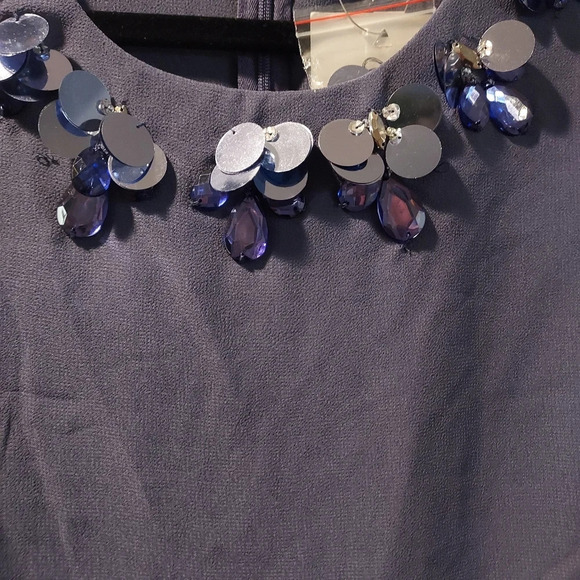 ASOS DESIGN Dusty Blue Maternity 3D embellished crop top midi dress in Size 12US - Picture 4 of 14